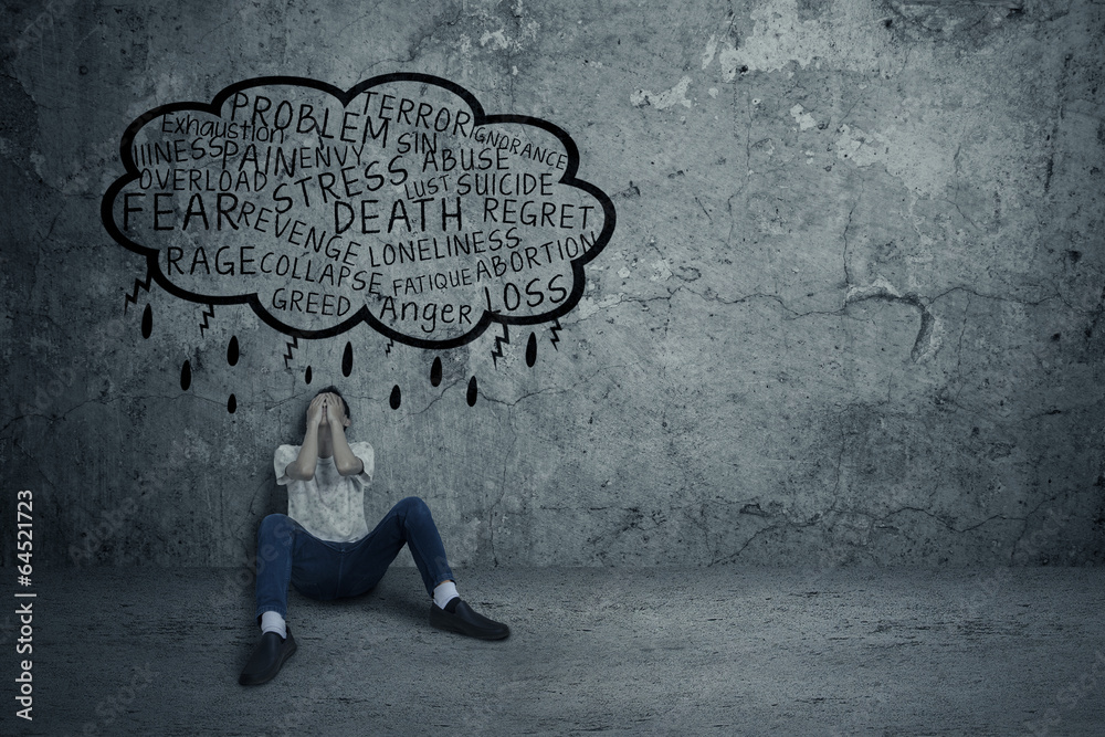 Obraz premium Young man getting frustrated