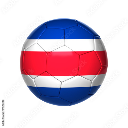 football ball with Costa Rica flag