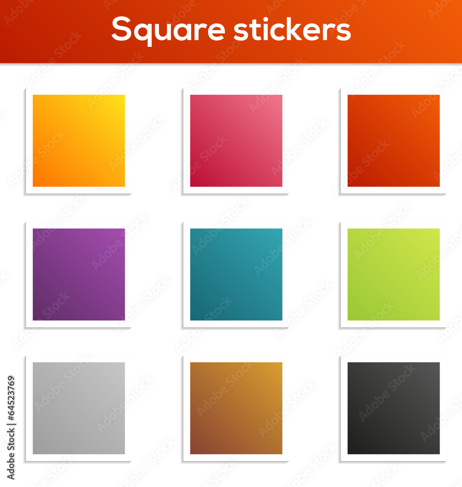 Square stickers collection Square stickers collection