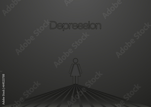 Dark background with depression symbolic