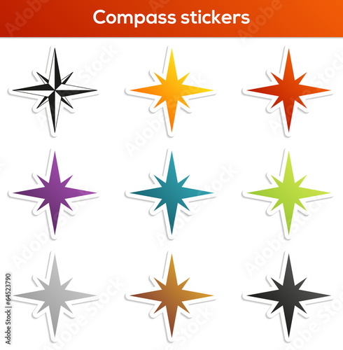 Compass stickers collection