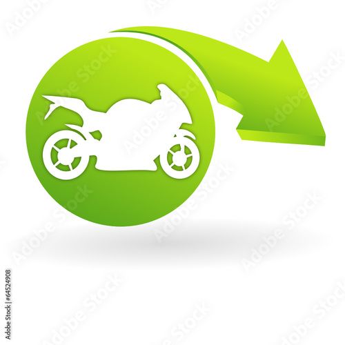 moto sur web symbole vert