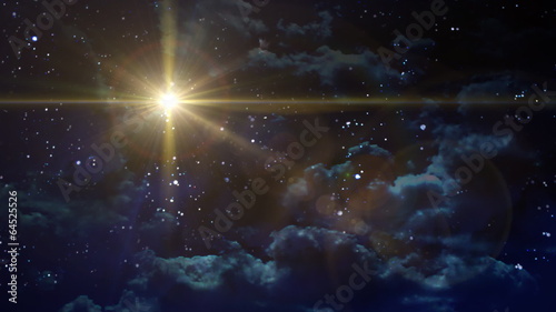 the starry night lens flare star cross in space