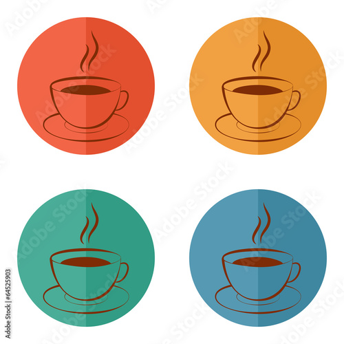 Cup of hot drink icon  coffee  tea  cocoa  chocolate  etc 