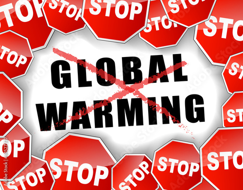 Stop global warming concept