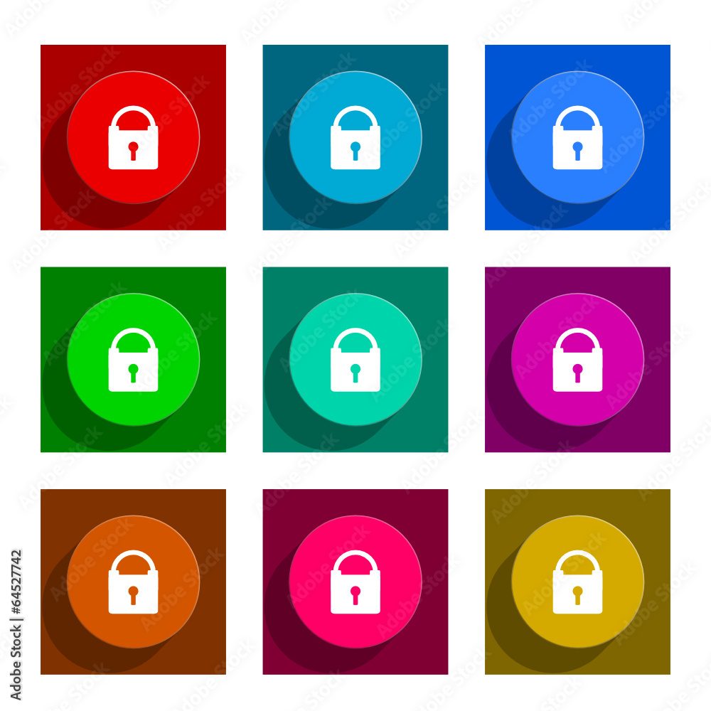 secure flat icon vector set secure flat icon vector set