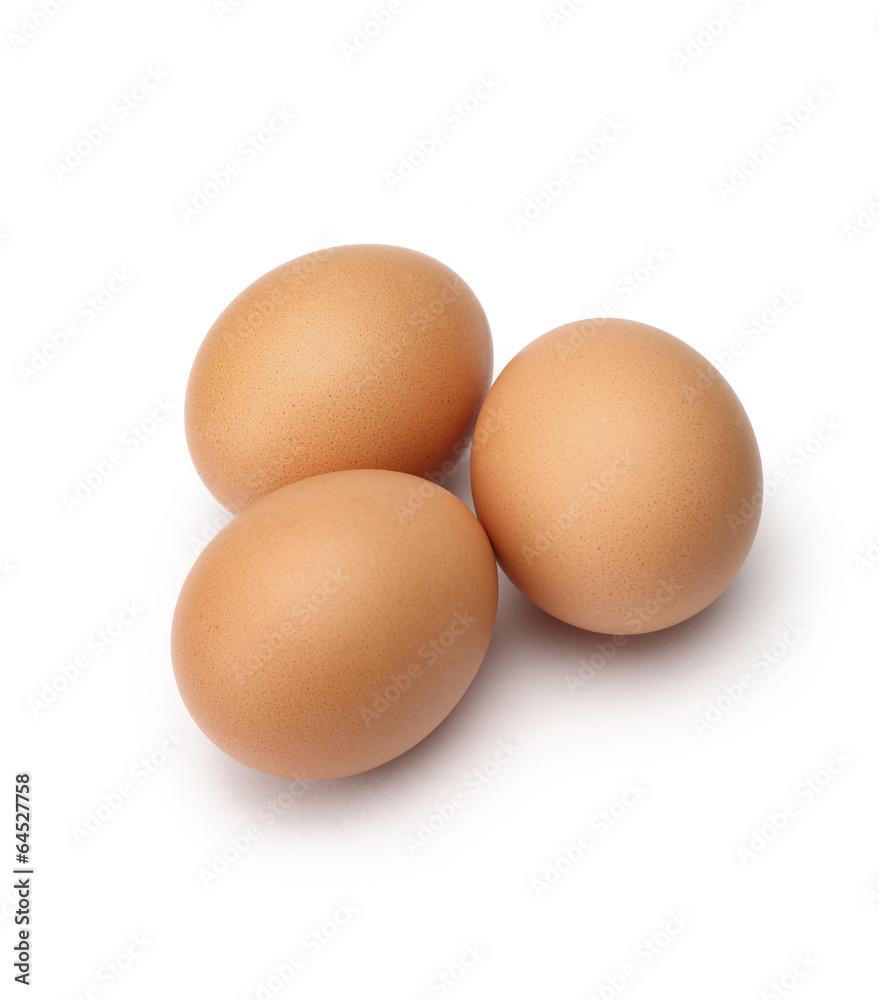 three eggs isolated on white background three eggs isolated on white background