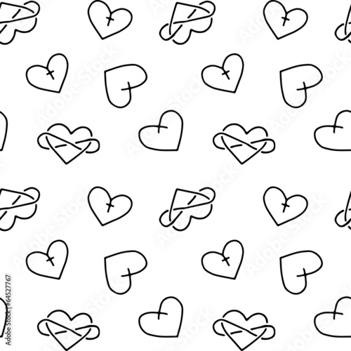 Hand drawn seamless pattern...