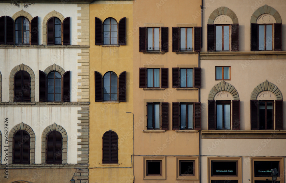 façades des rues de Florence, Italie