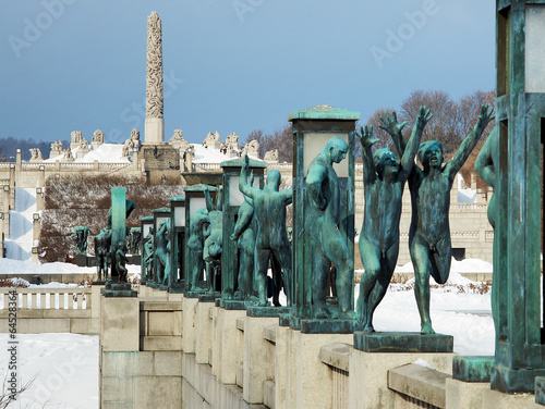 Sculpture at Vigeland Park in Oslo, Norway