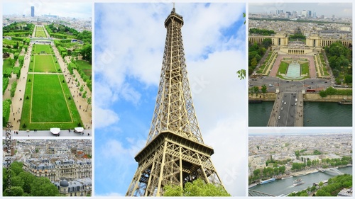Canvas Print montage,vue de paris