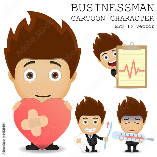 Businessman cartoon character EPS 10 vector photo