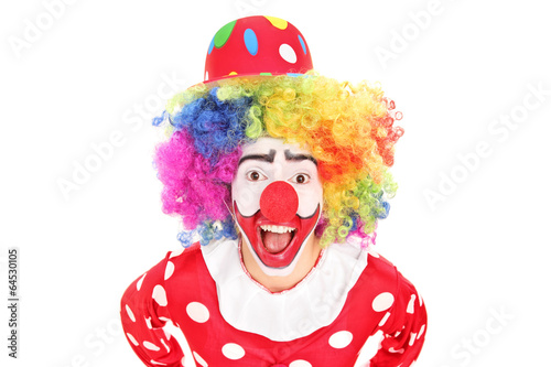Funny male clown