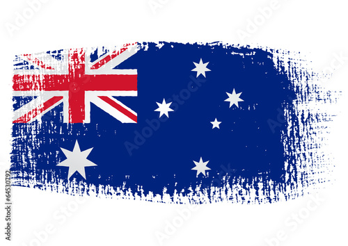 brushstroke flag Australia with transparent background