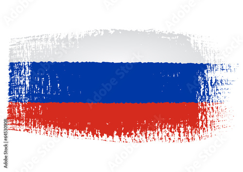 brushstroke flag Russia with transparent background