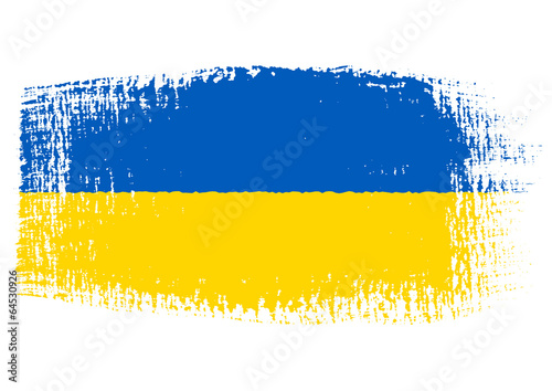 brushstroke flag Ukraine with transparent background
