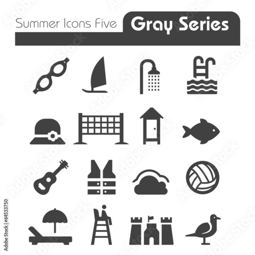 Summer Icons Five gray series