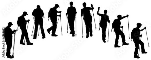 Vector silhouette of people.