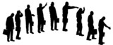 Vector silhouette of a businessman