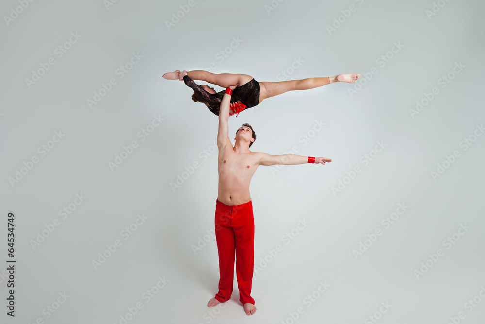 Naklejka premium acrobatics