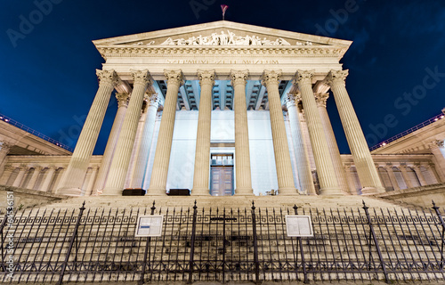 Canvas Print Budapest, Hungarian National Museum at night