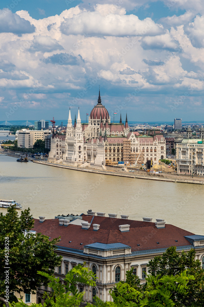 Fototapeta premium The building of the Parliament in Budapest, Hungary