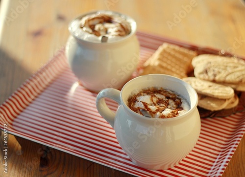 Fototapeta Naklejka Na Ścianę i Meble -  cup of coffee on a tray