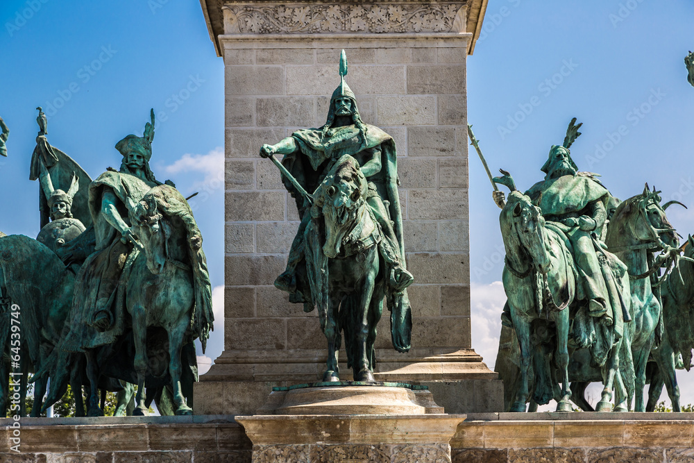 Obraz premium Heroes square in Budapest,