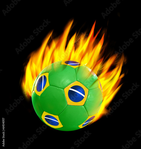 Brennender WM Fußball