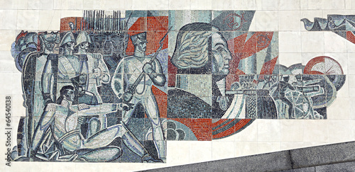 Mosaic depicting the victory of Russian troops