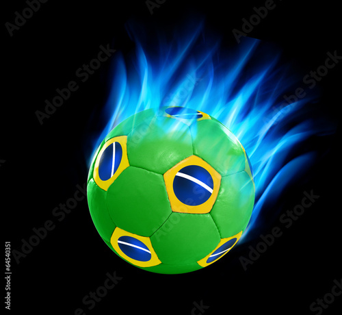 Brennender WM Fußball