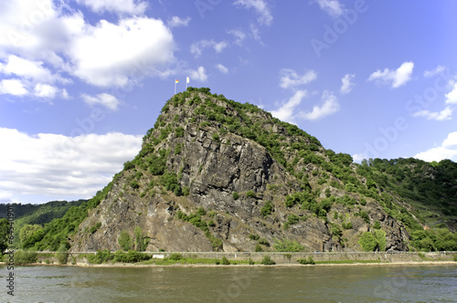 Loreley Rock at upper middle rhine valley Germany photo