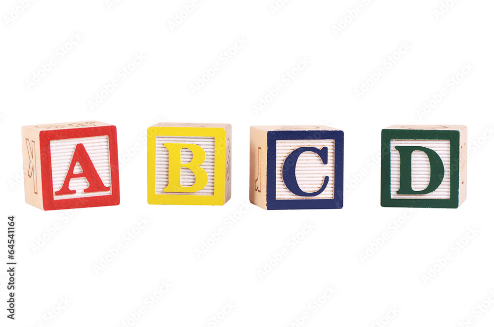 Wooden cubes isolated on white background Wooden cubes isolated on white background