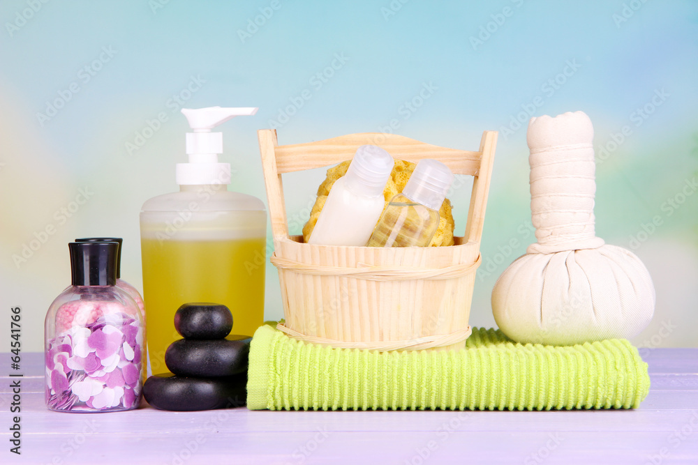 Spa setting on bright background Spa setting on bright background