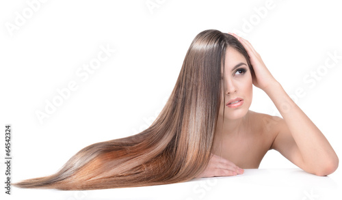 Beautiful young woman with ...