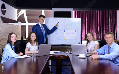 Business people working in ...