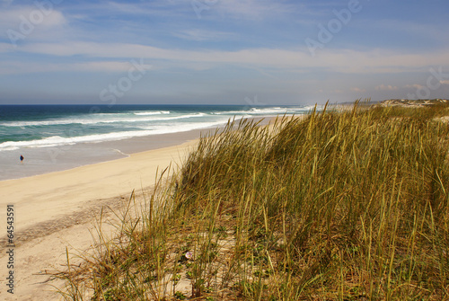 Fototapeta Naklejka Na Ścianę i Meble -  Beach on Atlantic Ocean Coast in near Furadouro, Portugal