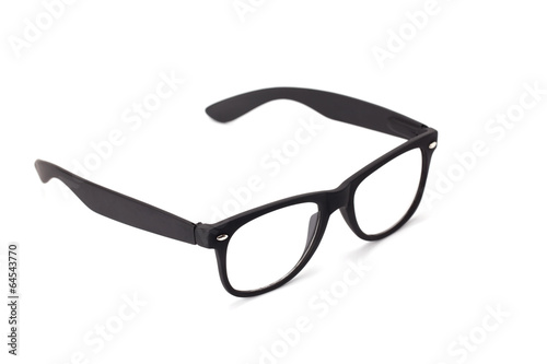 black eyeglasses