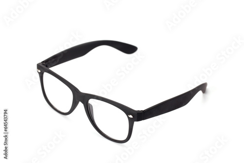 black eyeglasses