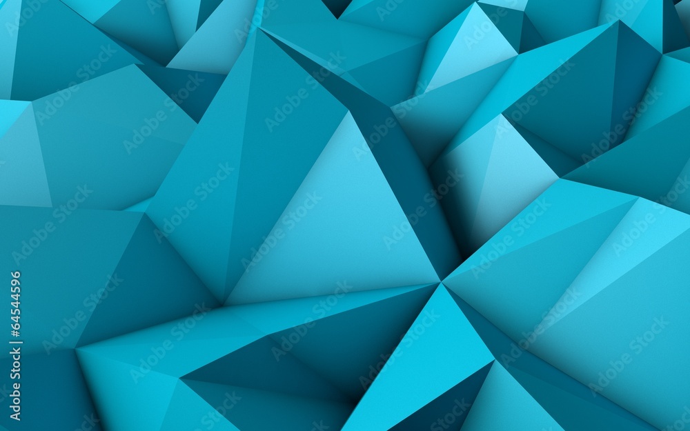 Abstract Blue Low Poly 3D Background