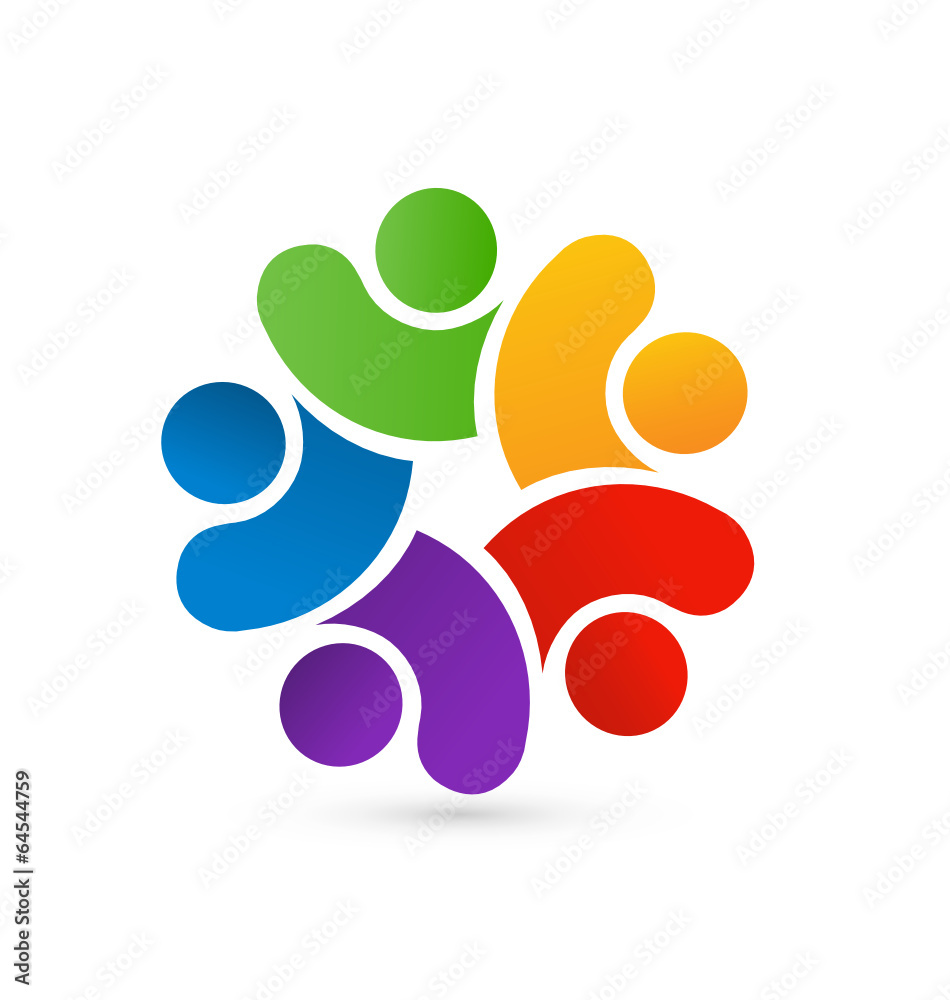 Teamwork people logo concept icon vector Teamwork people logo concept icon vector