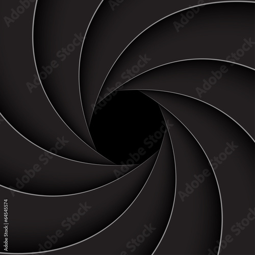 Black shutter aperture,  vector illustration