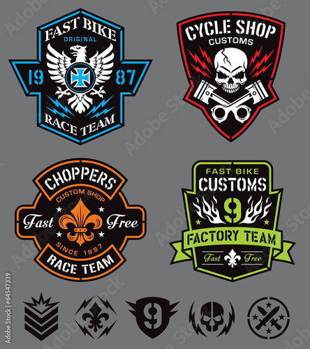 Cycle patches emblem set
