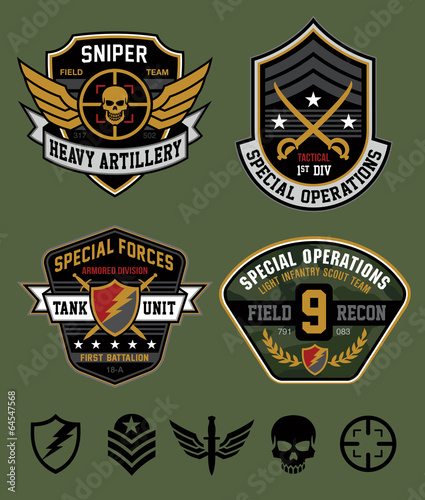 Special ops patch emblem set