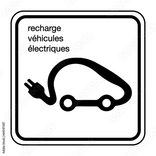 Logo recharge véhicules électriques.