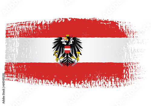brushstroke flag Austria with transparent background