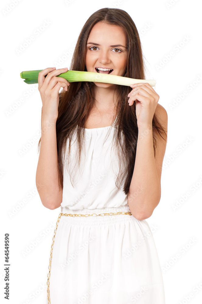 Woman with vegetables