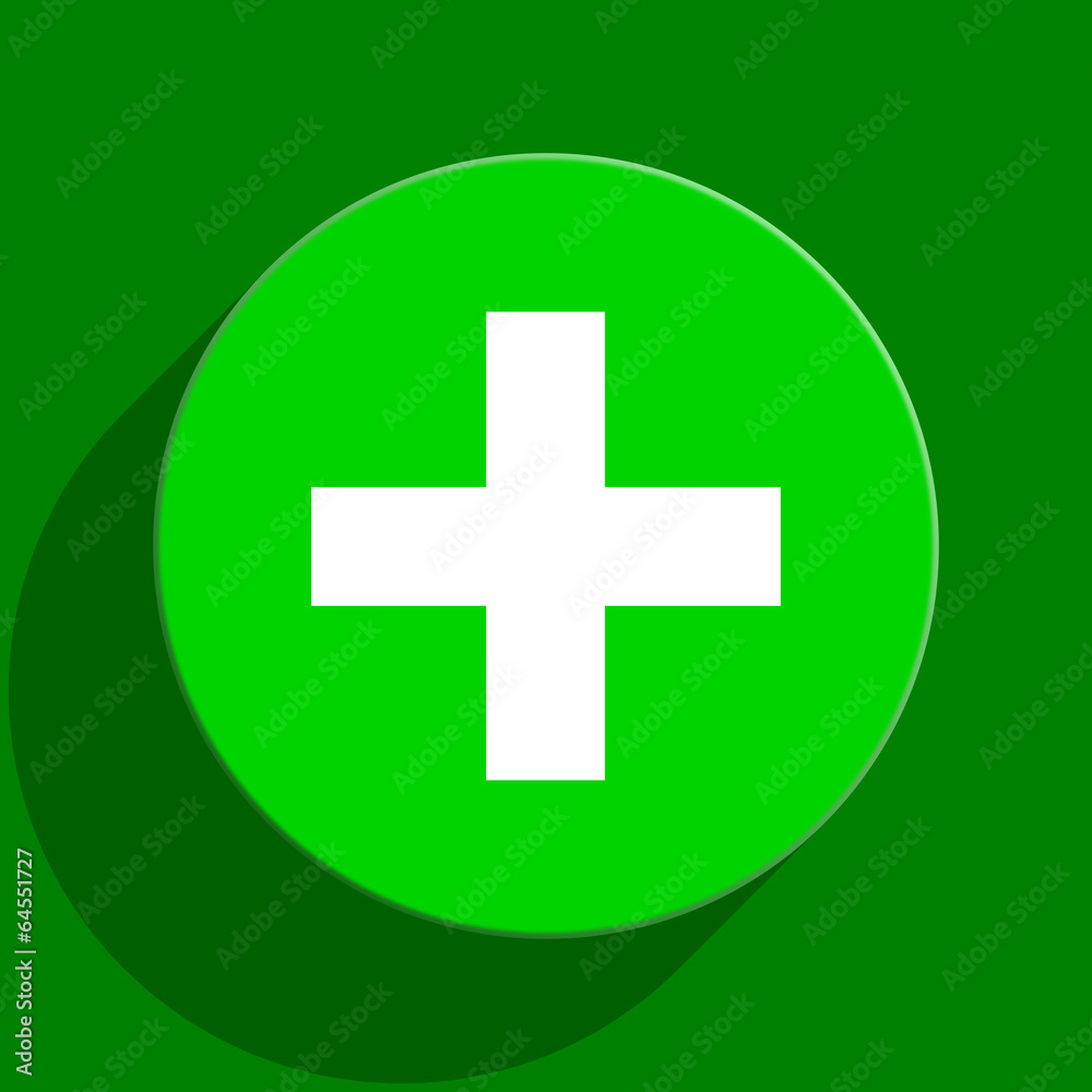 Obraz premium plus green flat icon