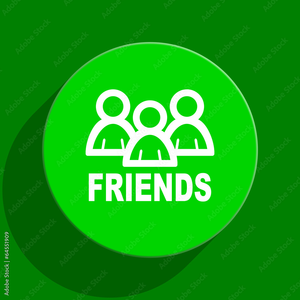 friends green flat icon friends green flat icon