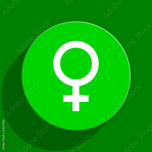 female green flat icon
